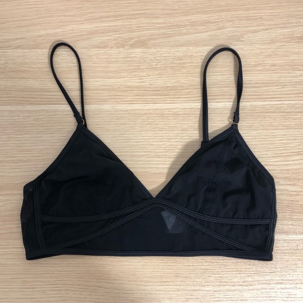 Shimera Black Triangle Mesh Bralette
